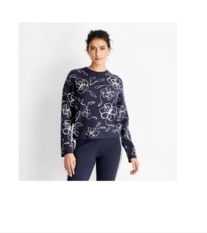 Future Collective Navy Floral Sweater